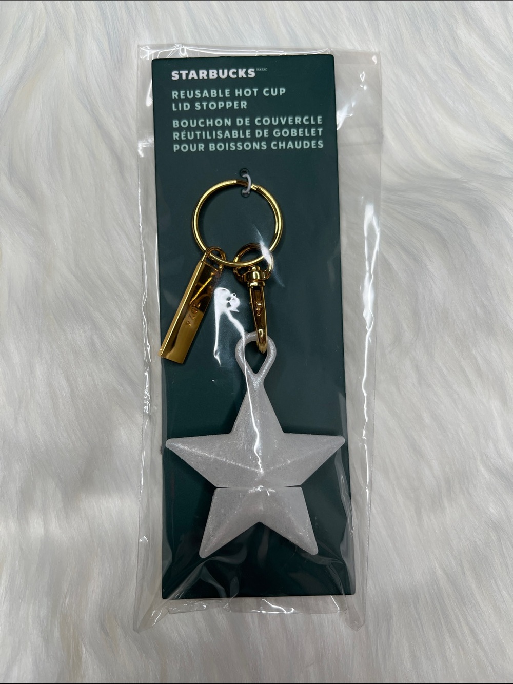 STARBUCKS | White Silicone Star Lid Stopper